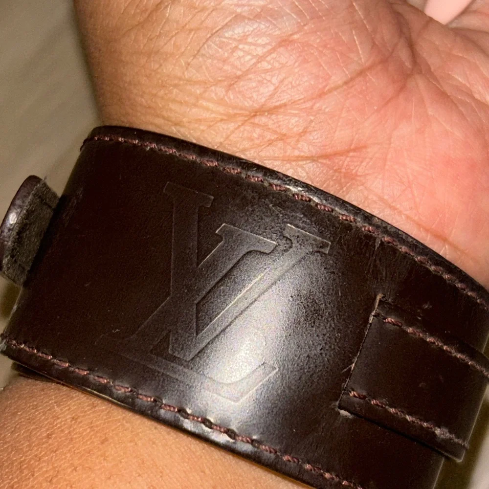 Louis Vuitton Monogram Glace‎ Force Cuff Bracelet